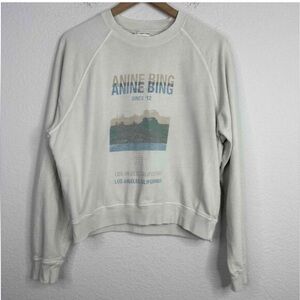 Anine Bing Sweatshirt Womens Large Arlo Desert Road Long Sleeve Hipster Pullover